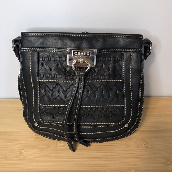 CHAPS Boho Western Country Woven Synthetic Leather Purse Crossbody - Picture 1 of 11